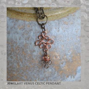 welart contemporary wirework celtic venus pendant