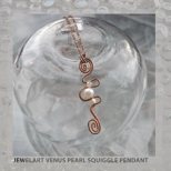 jewelart venus pearl copper squiggle pendant