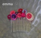 emma's lovely experimental button and beads haircomb