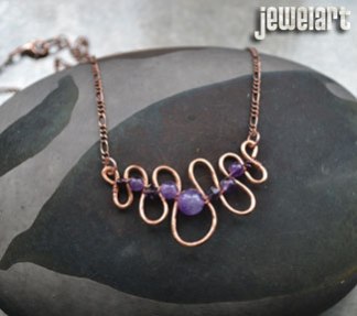 jewelart amethyst squiggle necklace